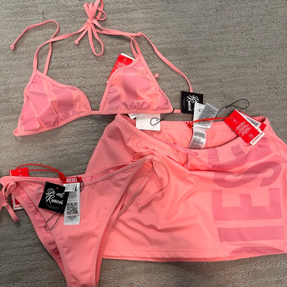 Diesel Blush Bikini Set with Skirt